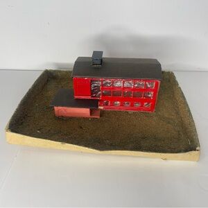 Vintage Homemade Train Station Office Platform Depot Shoe Box Lid OOAK